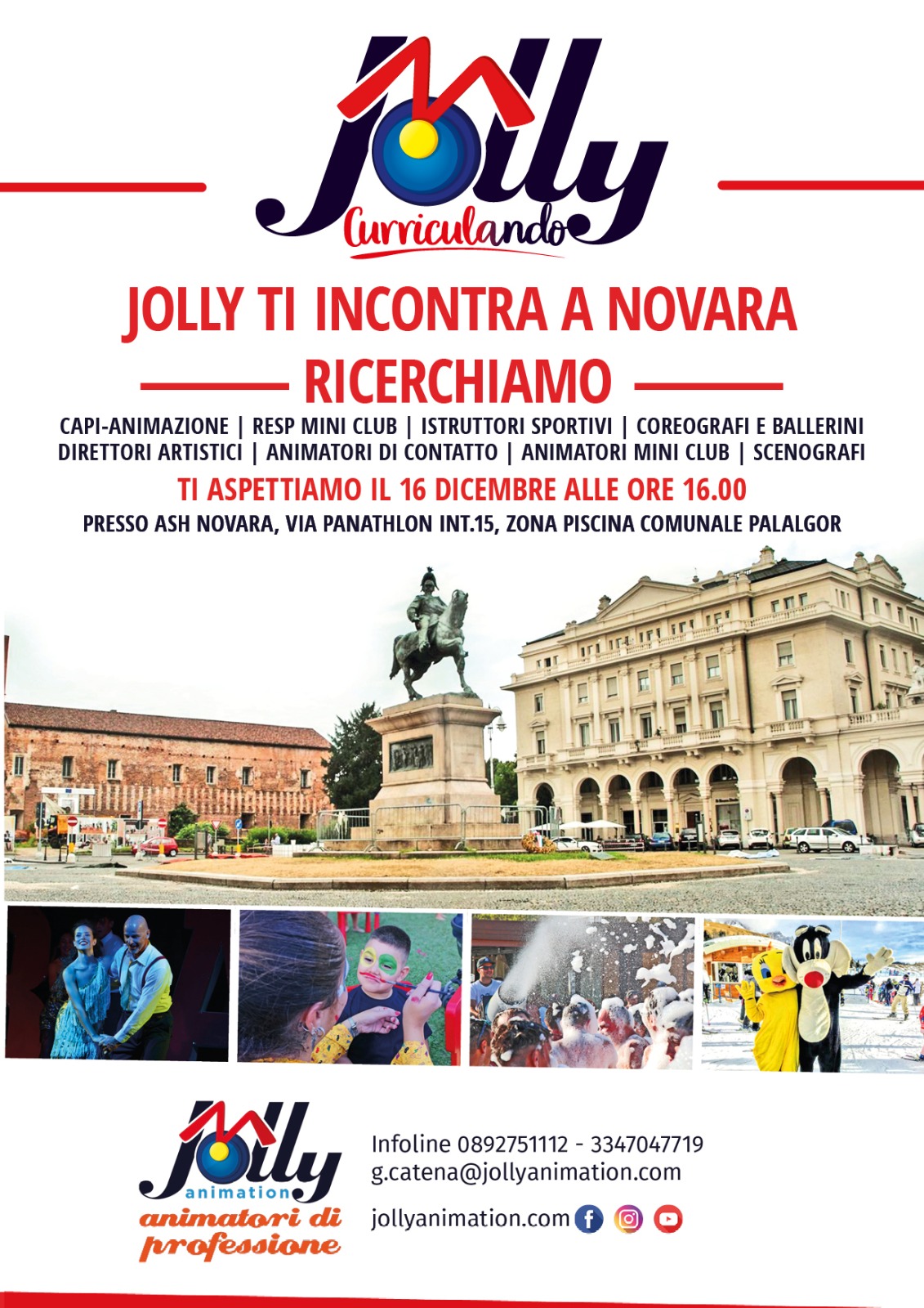 Jolly in Tour, vi aspettiamo lunedì 16 dicembre a Novara