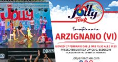 Jolly in tour, appuntamento giovedì 27 febbraio ad Arzignano Jolly in tour, appuntamento giovedì 27 febbraio ad Arzignano