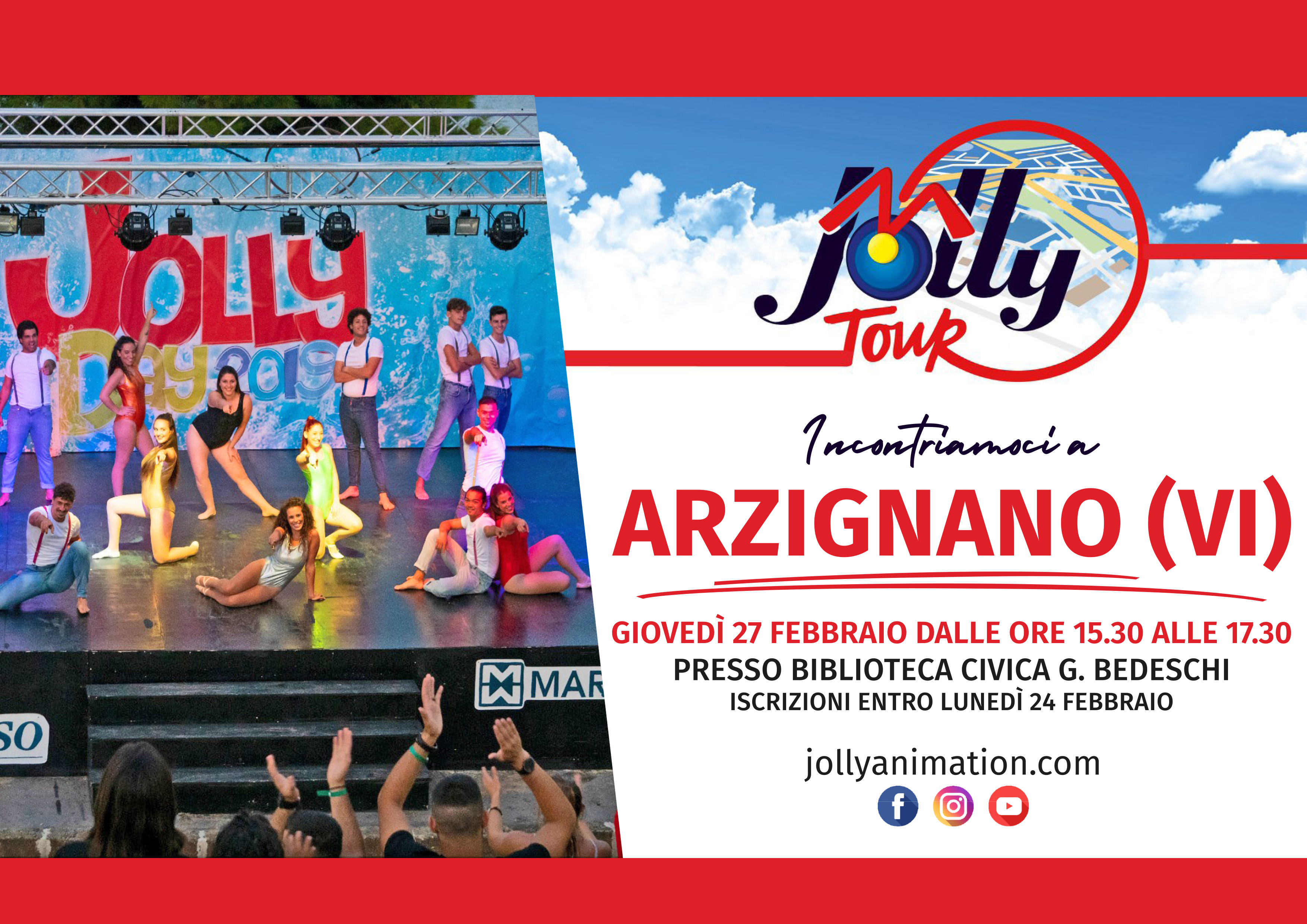 Jolly in tour, appuntamento giovedì 27 febbraio ad Arzignano