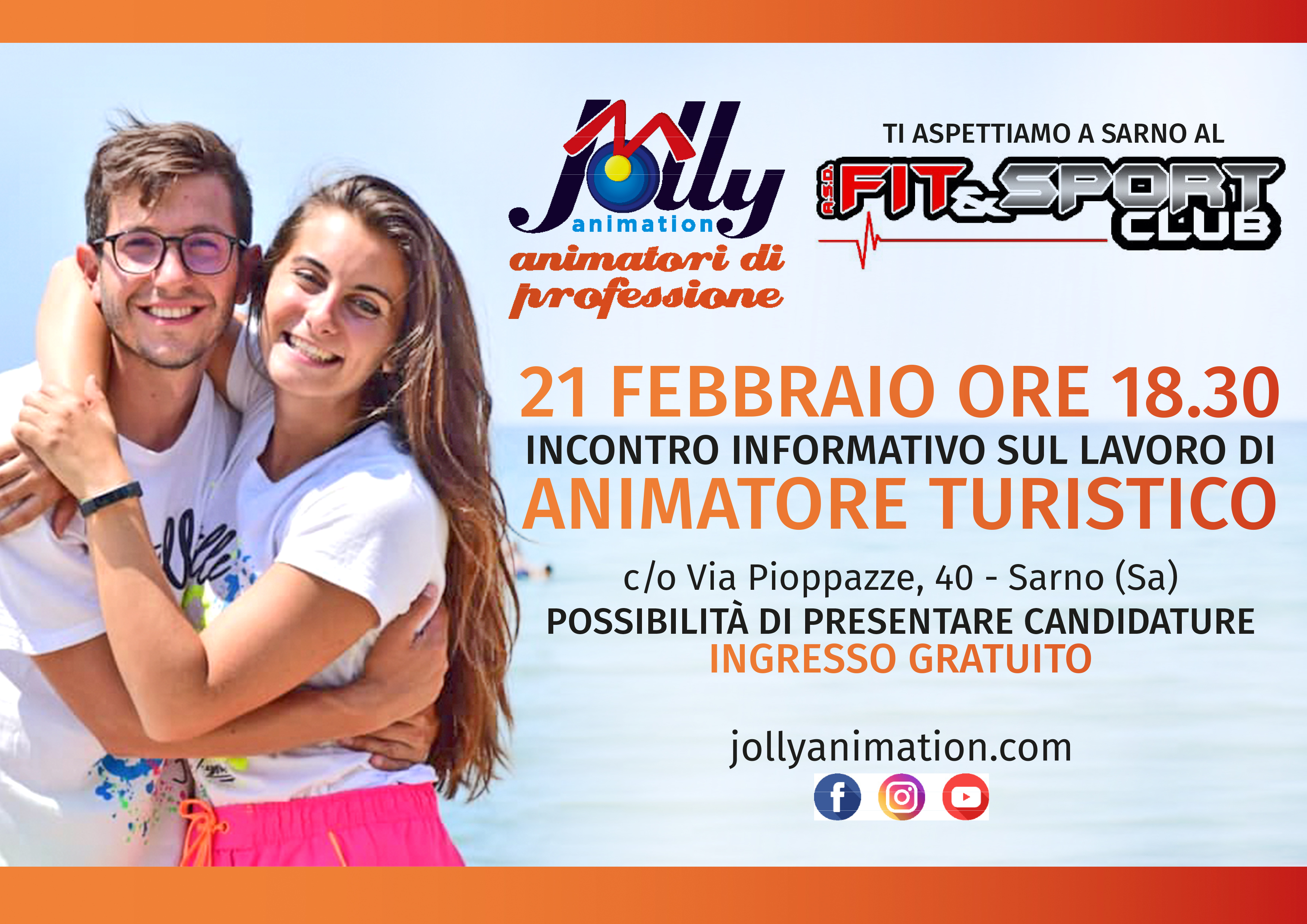 Jolly in Tour, siamo a Sarno venerdì 21 febbraio al Fit&Sport Club